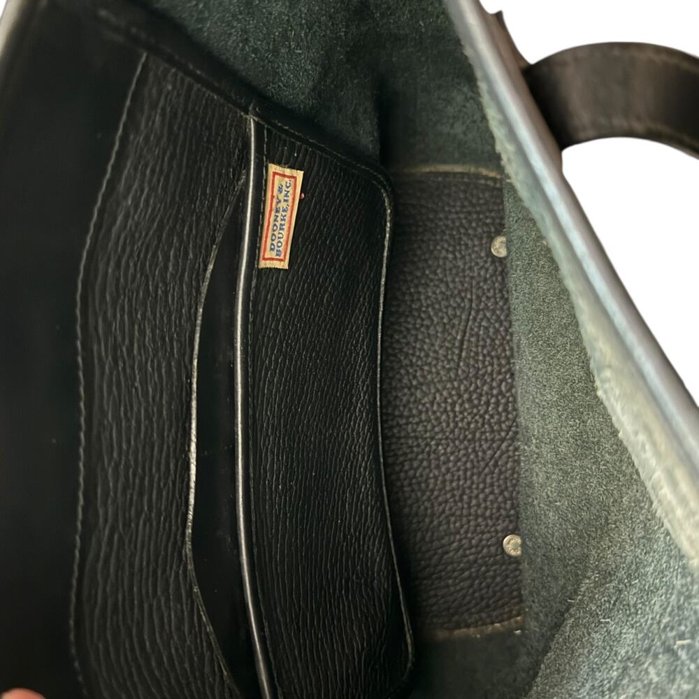 Dooney & Bourke Vintage Black All Weather Leather Bucket Bag Purse - Picture 7 of 10